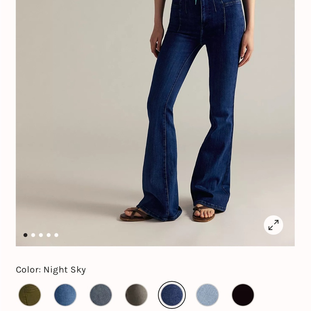 Free People Dark Blue Flare Jeans